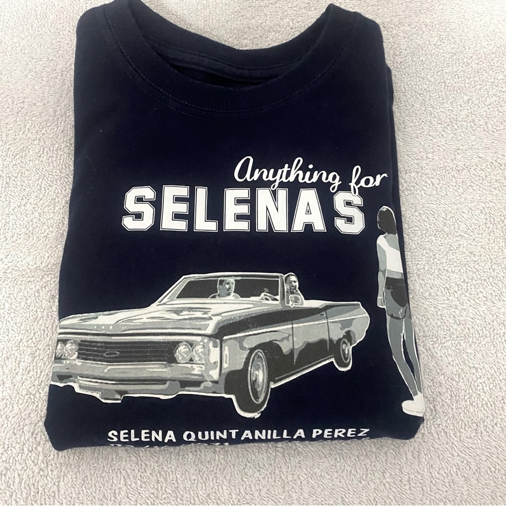 Fruit Of The Loom “Anything for SALENAS” Unisex Navy T-Shirt Small (6-7) EUC